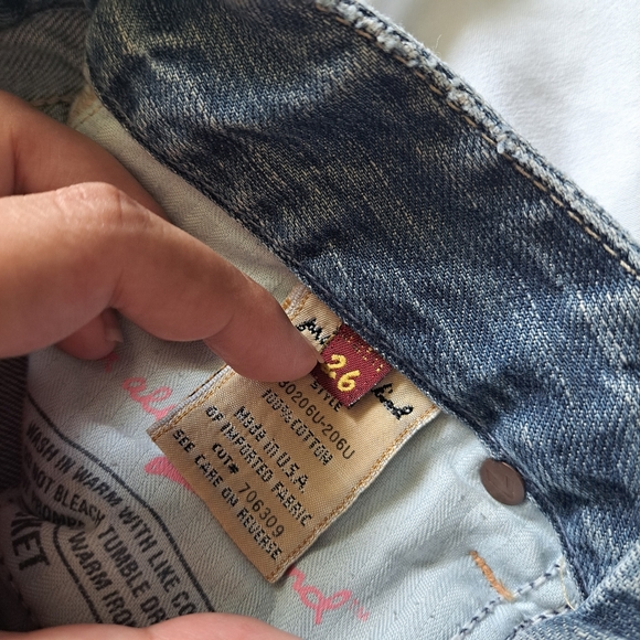 🔴3/$15 7 for all mankind | Womens light blue distressed boot cut jean 26 - Picture 14 of 16